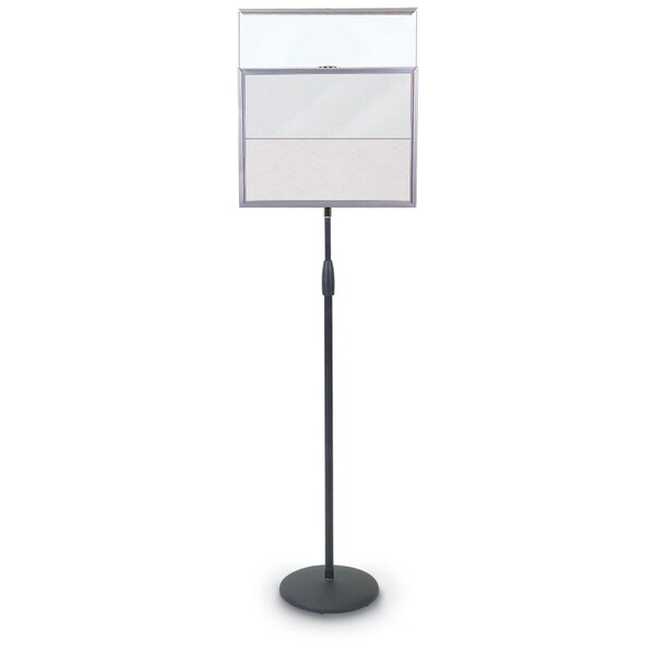 Corkboard, Fabric, 2 Door, Brnz, 42 x 32"